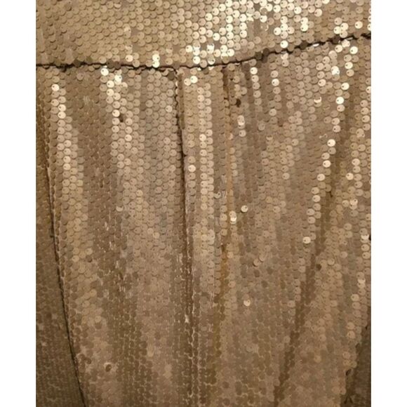 BABY PHAT Sparkly Gold Sequined Plus Sz 2X Holiday Party Lightweight Open Jacket - Picture 6 of 7